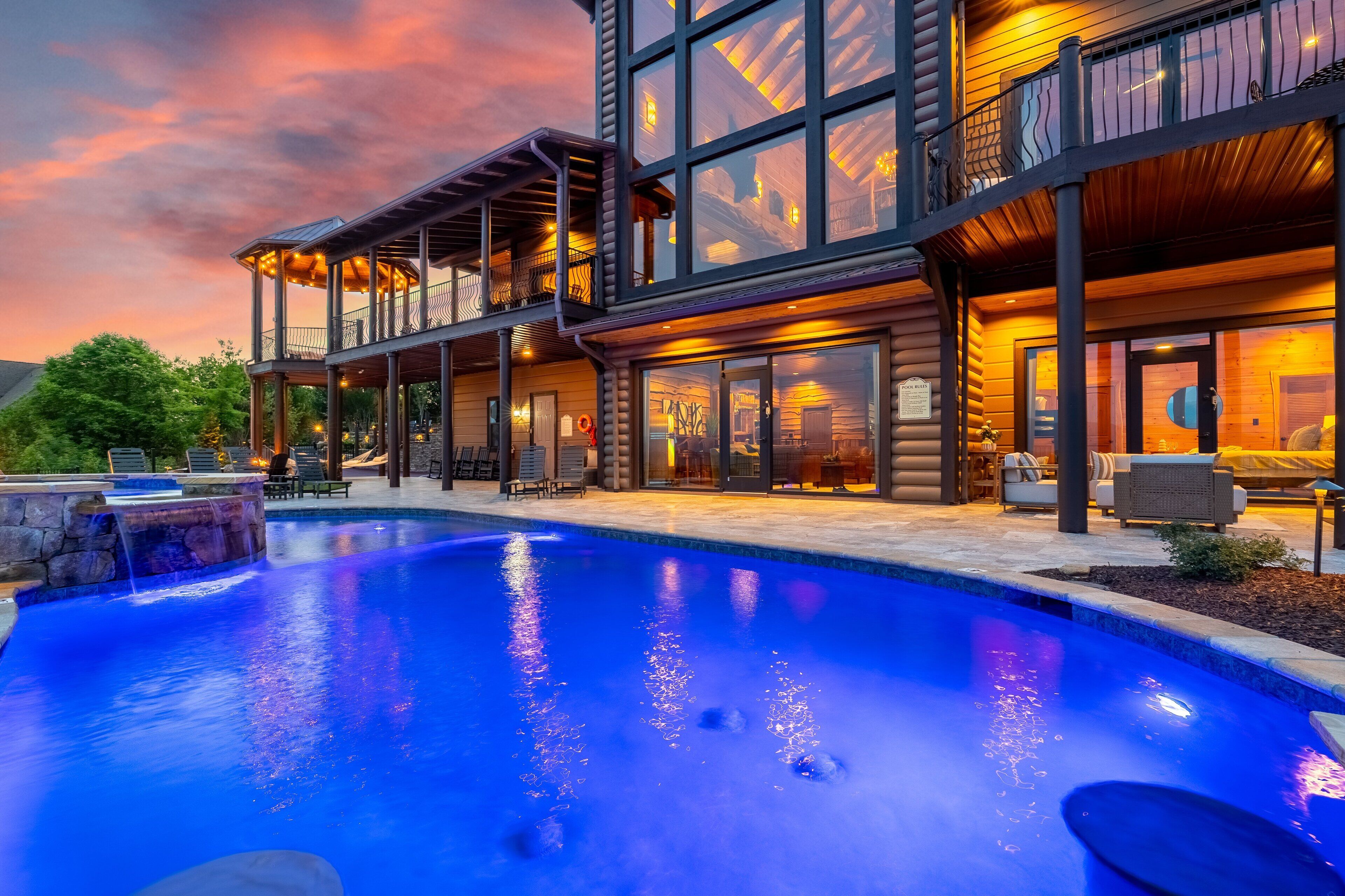 A heated pool