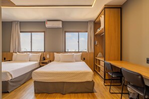 Appartement, 2 grands lits, vue ville | 1 chambre, draps en coton égyptien, literie de qualité supérieure