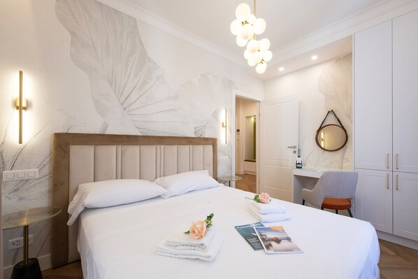 2 makuuhuonetta, silitysrauta/-lauta, ilmainen Wi-Fi, vuodevaatteet