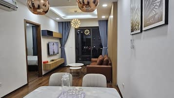 Basic Apartment | Living area | 40-inch Smart TV with digital channels