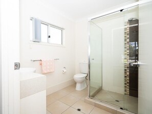 Secador de cabelo, toalhas de banho, sabonete, papel higiênico