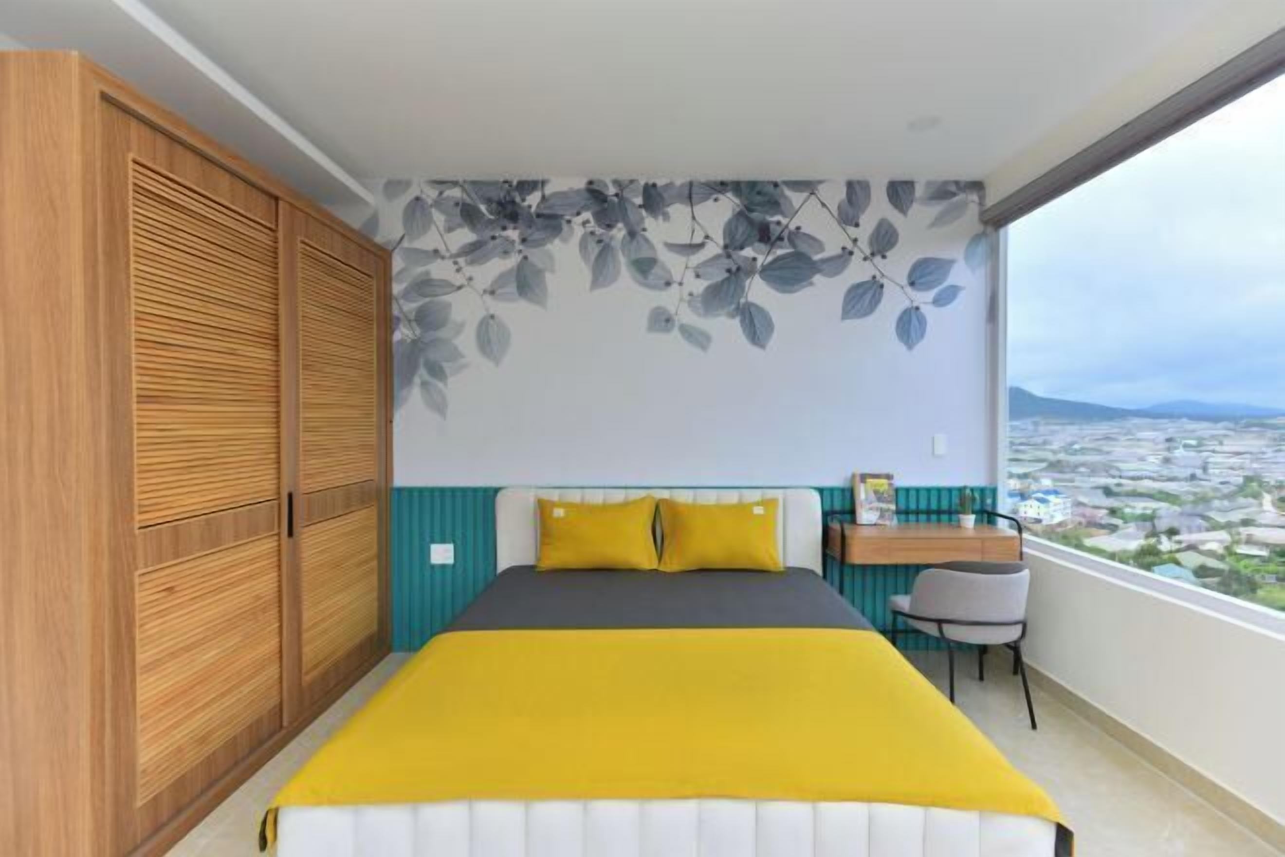 Hypo-allergenic bedding, desk, laptop workspace, soundproofing