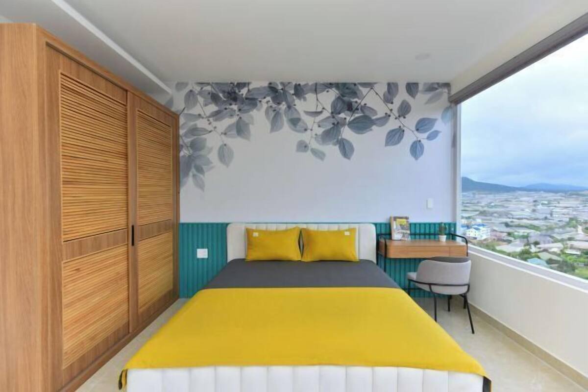 Hypo-allergenic bedding, desk, laptop workspace, soundproofing