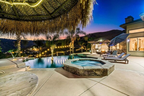 Outdoor pool, a heated pool