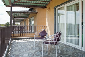 Chambre luxueuse double | Vue du balcon