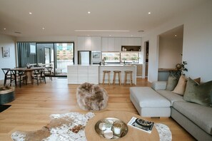 TV, fireplace, offices - Obelisk Dream with Spa (Wanaka)