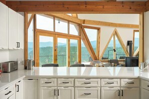 Fridge, microwave, oven, stovetop - Expansive Views! 4500SqFt Mountain Dome Near Denver w/ Sauna, Hot Tub, Huge Deck (Idaho Springs)