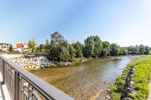 Ferienwohnung 'Dachgeschosswohnung mit Terrasse' mit Balkon und WLAN