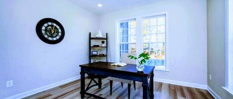 Office - Solid desk, comfortable chair, and a sunlit window: a real workspace if the trip needs to mix in a workday.
