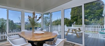 The Mystic Harbor House · walk downtown Mystic · train · aquarium