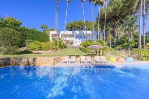 Outdoor pool - Breathtaking Sea Views & Beyond: Modern Villa In The Heart Of The Golden Mile. (Marbella)