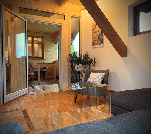 Spacious, cozy attic apartment with mountain views on 1.5 floors