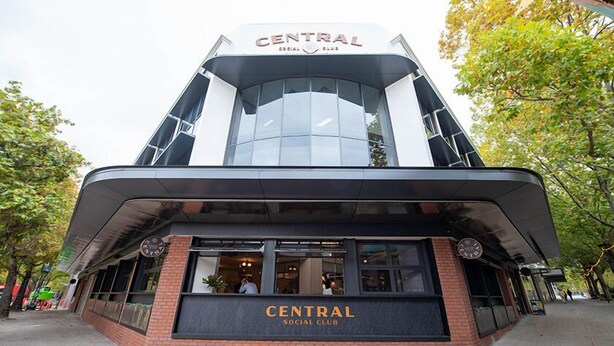 A building with a sign reading "CENTRAL SOCIAL CLUB" at the entrance. - City Central Canberra Unit (Canberra)
