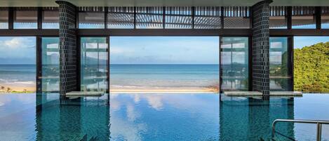 Indoor pool, outdoor pool, free cabanas, pool umbrellas