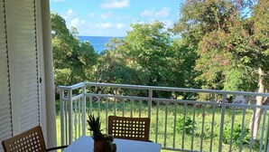 Outdoor dining - Grand Studio vue mer Jardins Dans Village Vacances (Sainte-Anne)