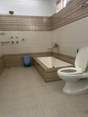 Family Room, 2 Double Beds, Mountain View | Bathroom - Hotel Sky pie (Dharamshala)