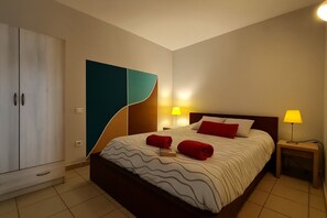 1 makuuhuone, vauvan matkasänky, ilmainen Wi-Fi, vuodevaatteet