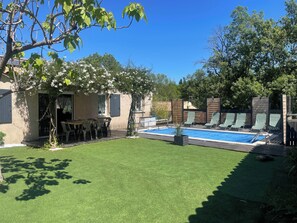 A heated pool