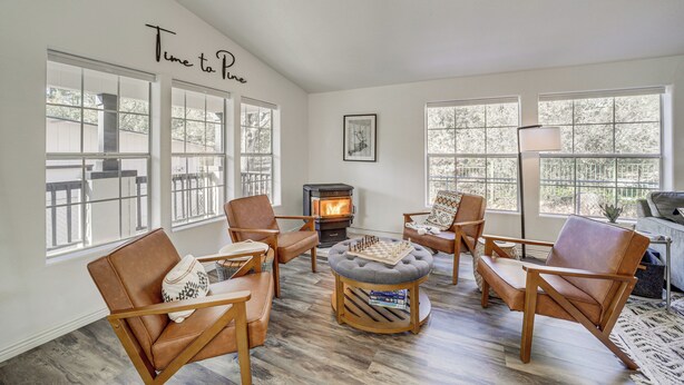 House (3 Bedrooms) | Interior - Mtn Views + Playground: Family-friendly Pine Cabin (Pine)