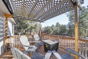House (3 Bedrooms) | Front of property - Mtn Views + Playground: Family-friendly Pine Cabin (Pine)