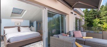 Villa Meerblick,privat Pool-elektrolyse Salzwasser mit Überlauf-rinne, 2-8 Pers