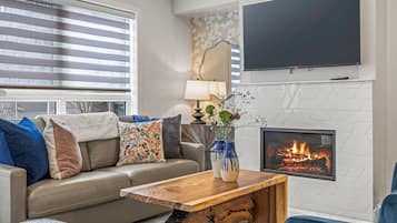 TV connectée, cheminée