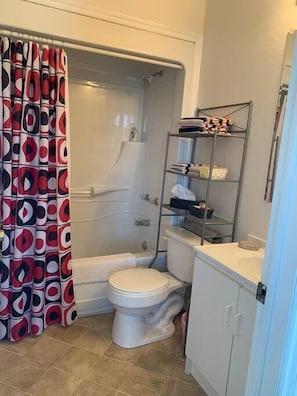 Shower, hair dryer