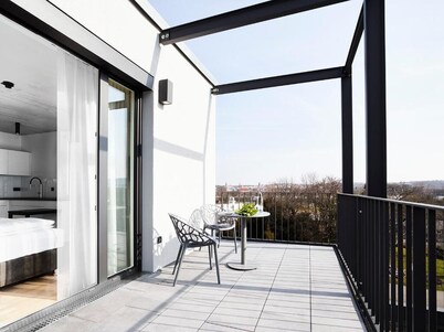 Livisit Bergapartment 21 - Doppelbettzimmer 36 qm - mit Großer Süd-dachterrasse