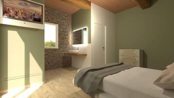 1 bedroom, Frette Italian sheets, premium bedding, down duvets