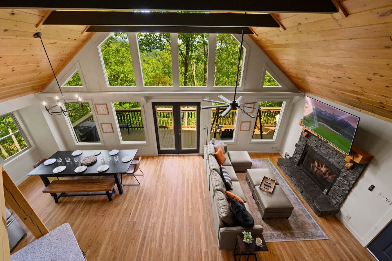 Télévision, cheminée, jeux vidéo