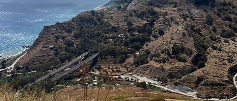Vue depuis lâhĂ©bergement
