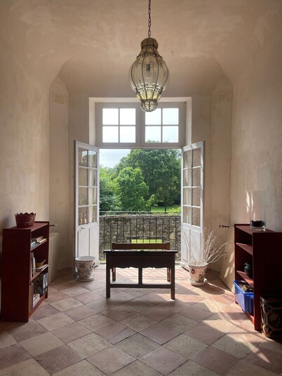 Renovated medieval Château surrounded by truffle trees in SW France.