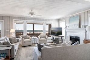 Smart TV - Inhale Exhale Cottage, Oceanfront House, located in Atlantic Beach, NC! (Atlantic Beach)