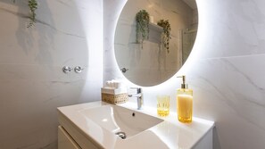 Hair dryer, towels