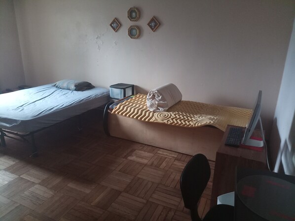 1 bedroom, iron/ironing board, bed sheets