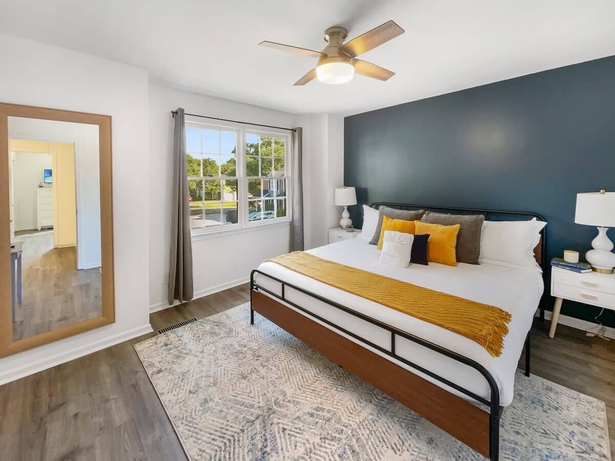 2 bedrooms, iron/ironing board, travel crib, WiFi