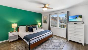 2 habitaciones, tabla de planchar con plancha, cuna de viaje y wifi