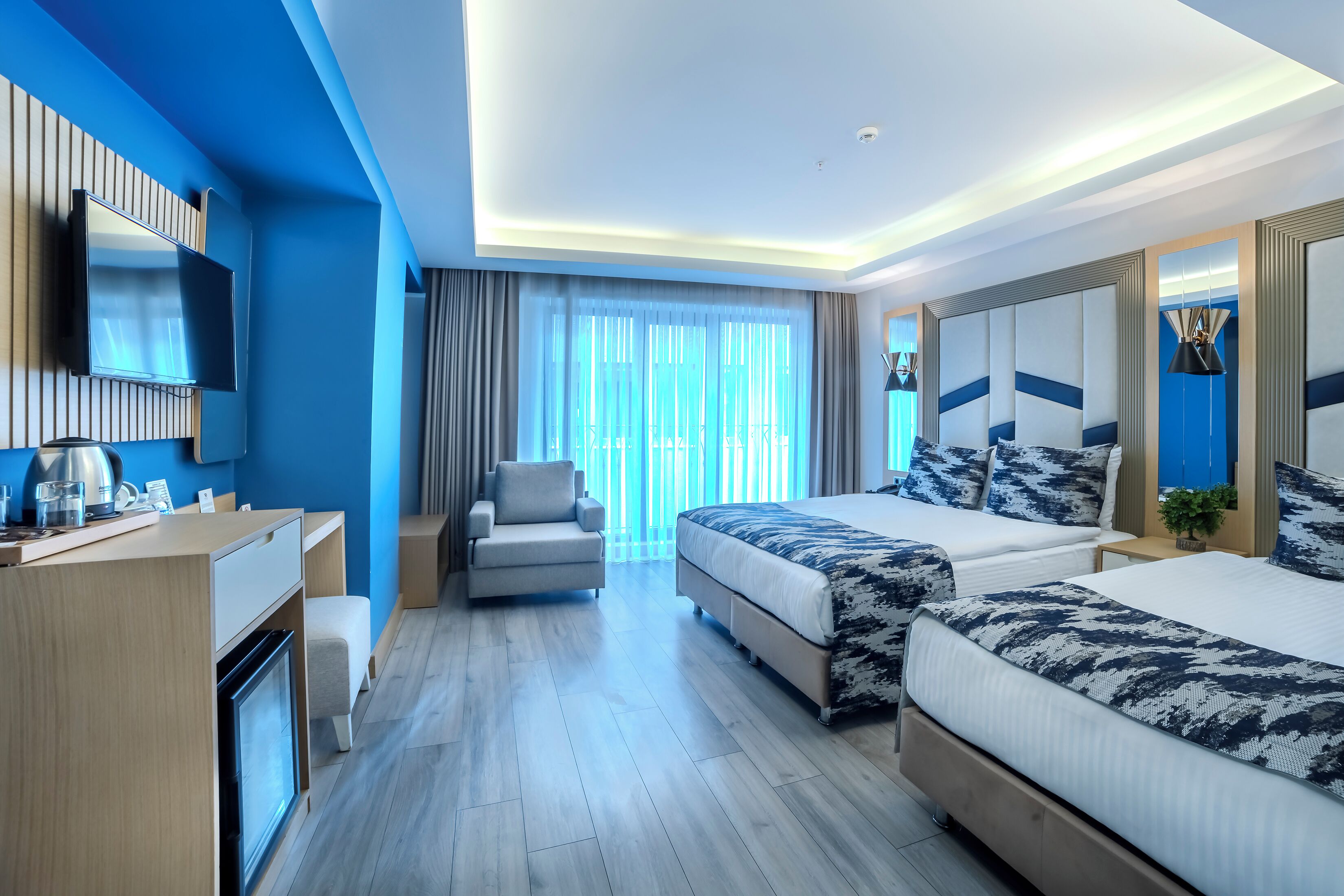 Family Connected Room 6 Pax | Minibar, schallisolierte Zimmer, kostenloses WLAN, Bettwäsche