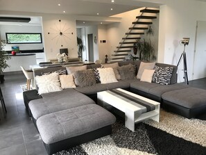 TV, DVD player, books