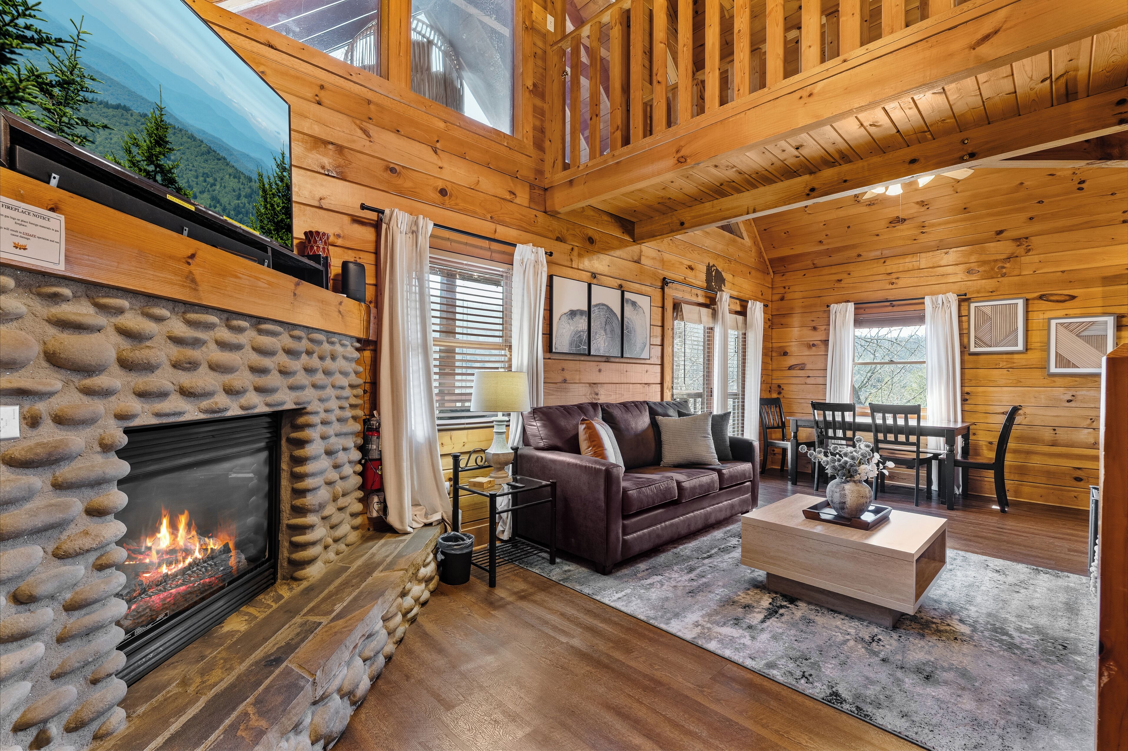 Smart TV, fireplace, video games, foosball