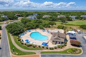 Exterior - Corolla vacation rental in a gated golf course community, with beach trolley! (Corolla)