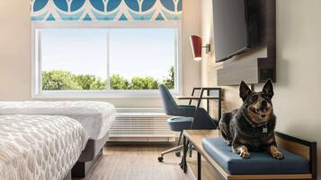 Room, 2 Queen Beds | Desk, blackout curtains, iron/ironing board, travel cot