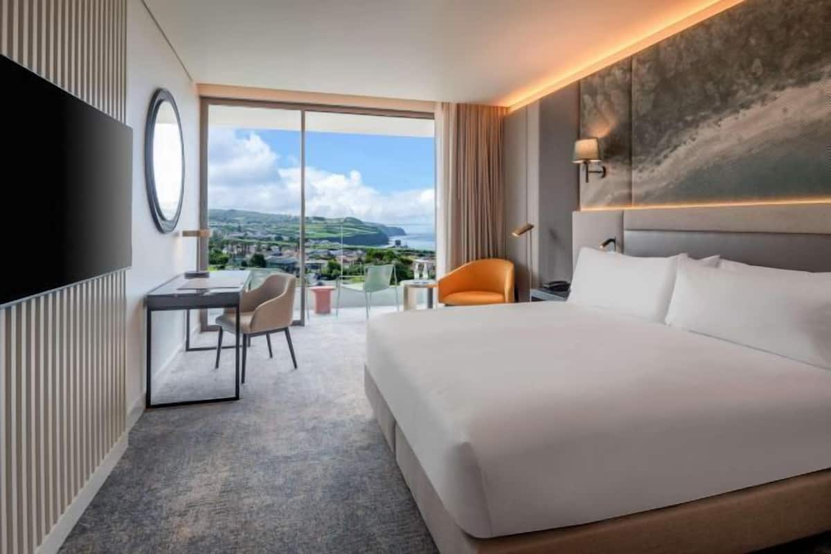 Ropa de cama hipoalergénica, minibar y escritorio