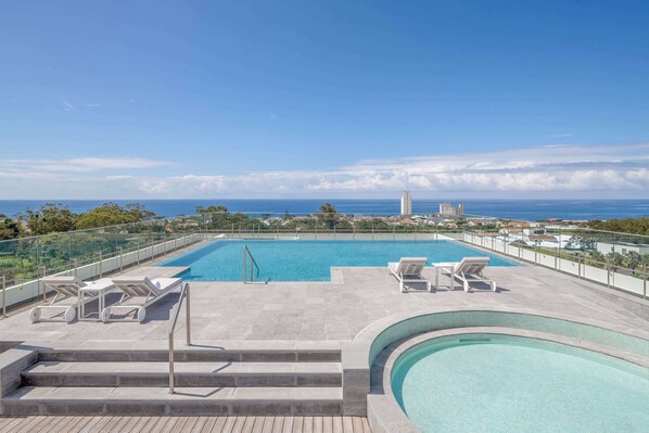 Indoor pool, seasonal outdoor pool, cabanas (surcharge), sun loungers
