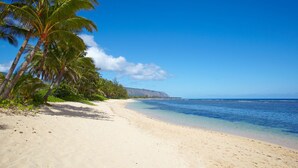 Plage, chaises longues, serviettes de plage