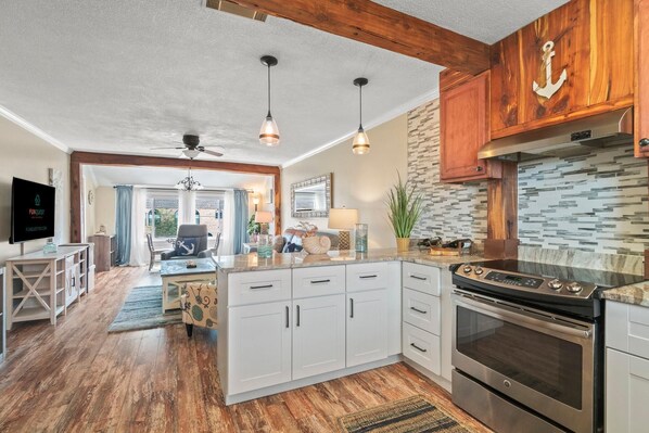 Condo, Multiple Beds (7904 Surf Dr #7) | Private kitchen - 7904 Surf Dr #7 (Panama City Beach)