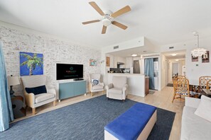 Condo, 1 King Bed with Sofa bed (Seychelles 1006 ) | Living area - Seychelles 1006 (Panama City Beach)