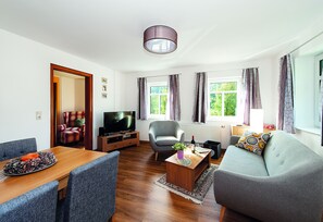 Comfort Apartment, 1 King Bed with Sofa bed, Non Smoking | Living area - Ferienhaus Elbufer 83 (Bad Schandau)