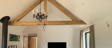 Een smart-tv en een open haard