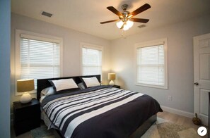 2 bedrooms, iron/ironing board, WiFi, bed sheets